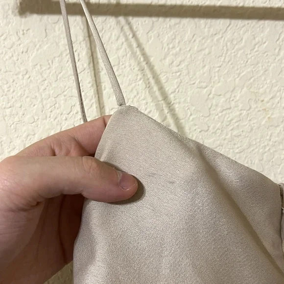 BHLDN Anthropologie Jennings Cowl Neck Ruched Satin Gown 0 NEW Formal Bridesmaid - Picture 8 of 8